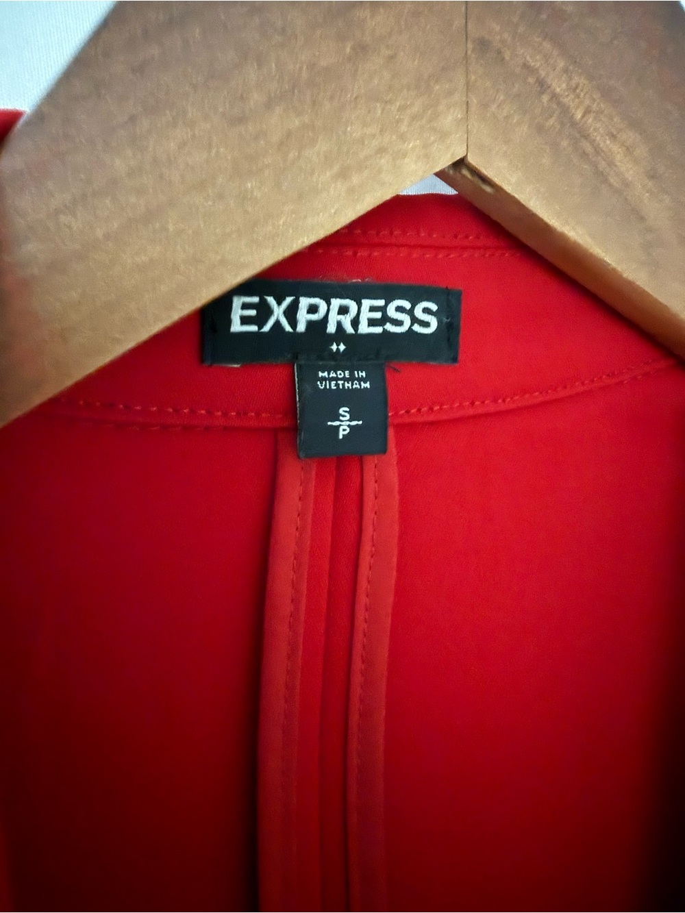 Express Red Open-Front Blazer - Picture 4 of 8